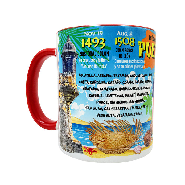 Puerto Rico, Isla del Encanto, Borinquen Souvenir Gift Mug - gio-gifts