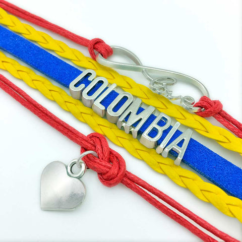 Colombia Bracelet, Braided Leather - gio-gifts