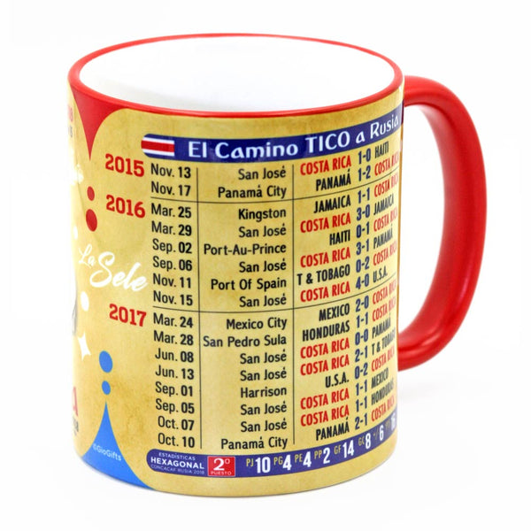 Costa Rica, Futbol Soccer  "The Road To Russia 2018" Souvenir Mug - gio-gifts