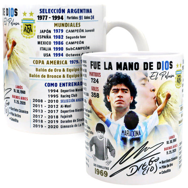 Diego Maradona Autographed Mug