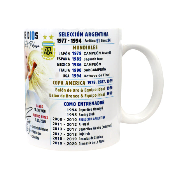 Diego Maradona Autographed Mug