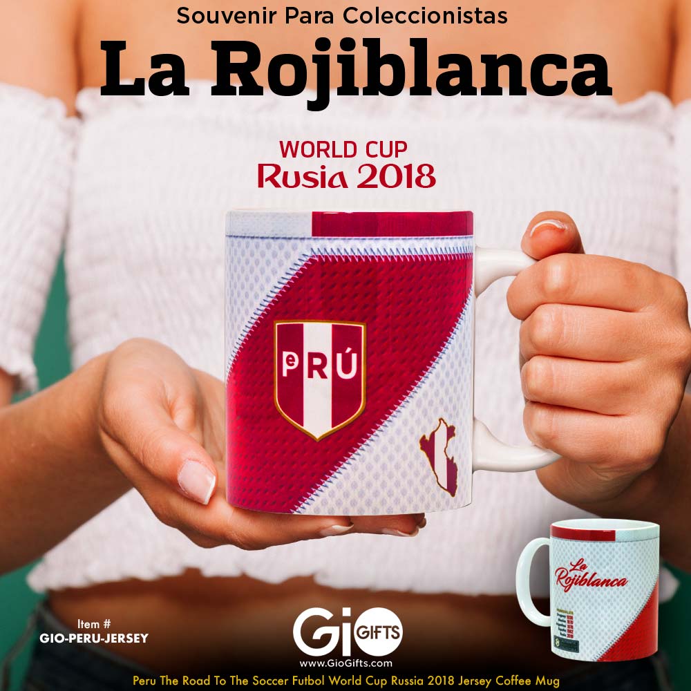 PERU, The Road To The World Cup, Russia 2018 Jersey Coffee Mug - gio-gifts