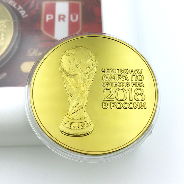 Peru La Blanquirroja 2018 World Cup Framed Gold Coin - gio-gifts