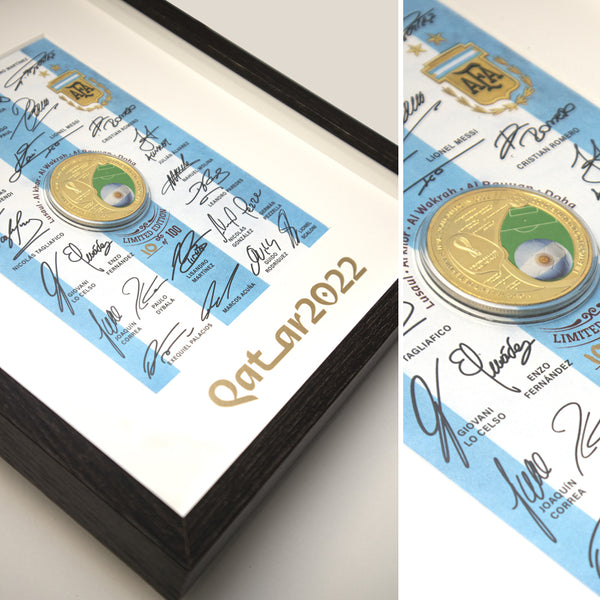 Argentina 2022, Cuadro coleccionable con moneda chapada en oro
