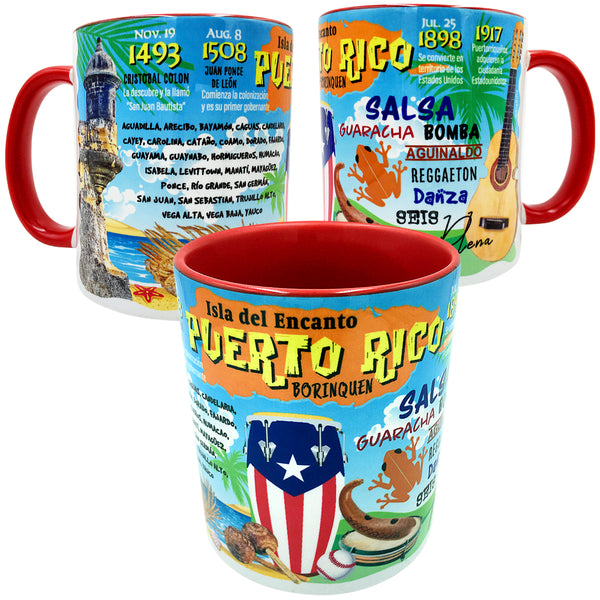 Puerto Rico Mug, Isla Del Encanto Borinquen Collectible Cup