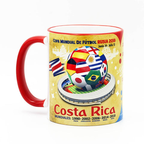 Costa Rica, Futbol Soccer  "The Road To Russia 2018" Souvenir Mug - gio-gifts