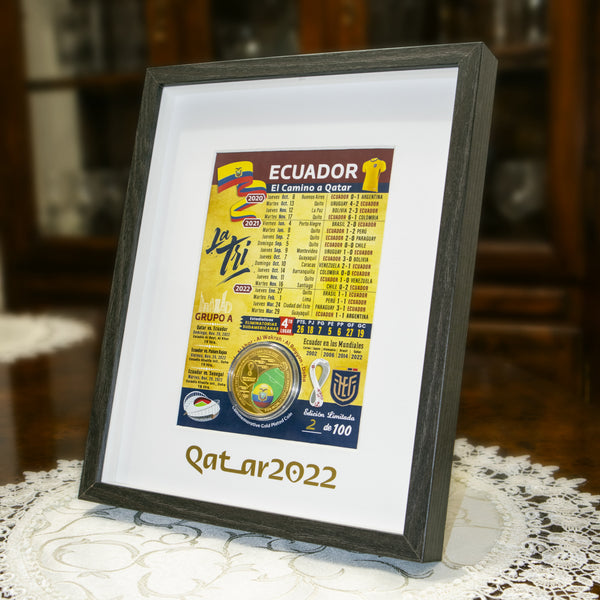 Ecuador Framed Soccer Coin Collage